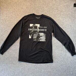 Eminem I Will Die Unconquered Long Sleeve Shirt Medium Black Graphic Cotton